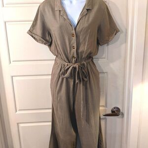 Thread+Supply Olive Green Jumpsuit 
